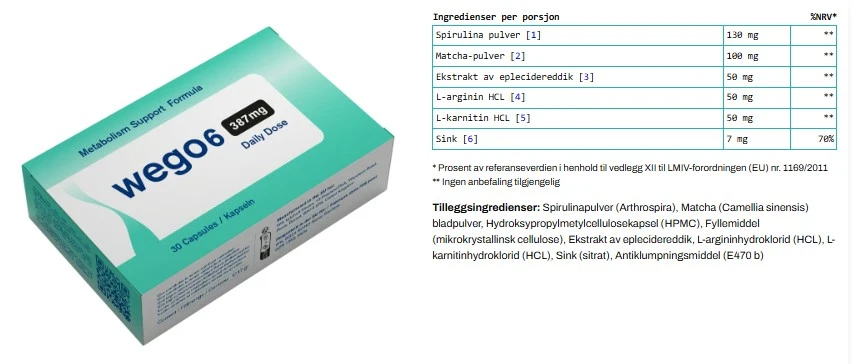wego6 ingredienser